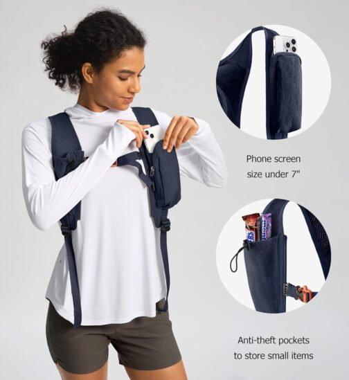 10L Small Hiking Backpack Travel Daypack Lightweight Packable Back Pack for Women Men(Dark Navy) - Image 4