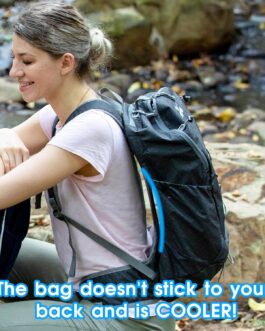 26L Lightweight Hiking Daypack with High Strength Aluminum Support, Small Travel Hiking Backpack for Women Men (Dull Green)