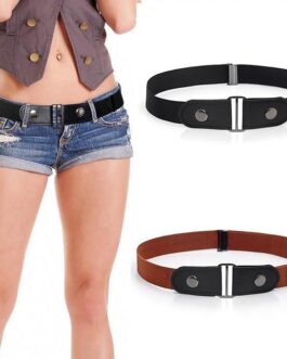 2 Pieces Elastic Belt Invisible Belt for Women Belt Without Buckle Unisex No Buckle Buckless Belt Men’s Adjustable Elastic for Jeans Trousers Dress, Czarny/Kawa, Länge: 110 cm Breite: 3,5 cm