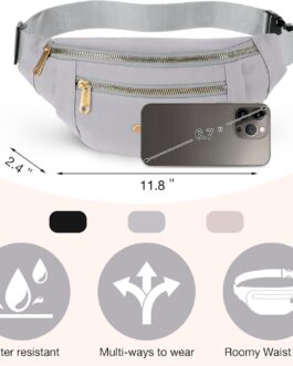 3 Pcs Waterproof Fanny Packs for Women and Men Waist Pack with Adjustable Strap Waist Pouch for Sports Running Exercise Walking Travel