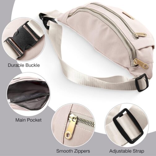 3 Pcs Waterproof Fanny Packs for Women and Men Waist Pack with Adjustable Strap Waist Pouch for Sports Running Exercise Walking Travel - Image 3