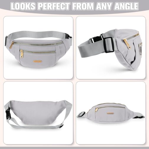 3 Pcs Waterproof Fanny Packs for Women and Men Waist Pack with Adjustable Strap Waist Pouch for Sports Running Exercise Walking Travel - Image 5