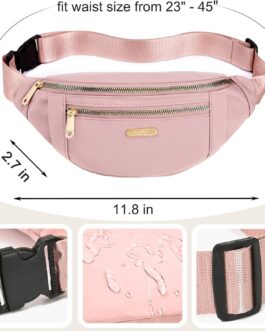 6 Pieces Fanny Pack for Women Men Fashion Waist Bag with Adjustable Strap Waterproof Fanny Packs for Travel Sports Running Hiking, 6 Color