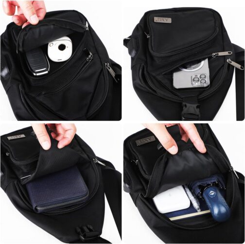 AMJ Crossbody Sling Bag Men Women, Casual Shoulder Backpack, Chest Daypack Satchel for Hiking Travel - Image 5