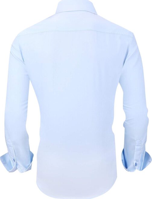 Alex Vando Mens Dress Shirts Wrinkle Free Regular Fit Stretch Rayon Button Down Shirt - Image 2