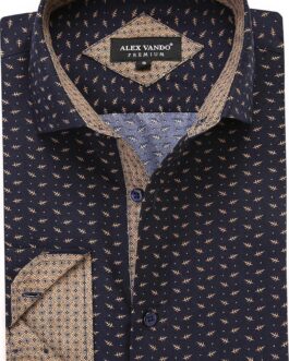 Alex Vando Mens Printed Dress Shirts Long Sleeve Regular Fit Button Down Shirt
