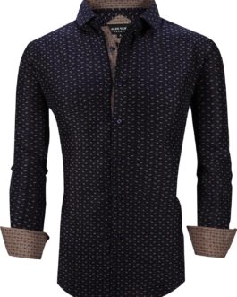 Alex Vando Mens Printed Dress Shirts Long Sleeve Regular Fit Button Down Shirt