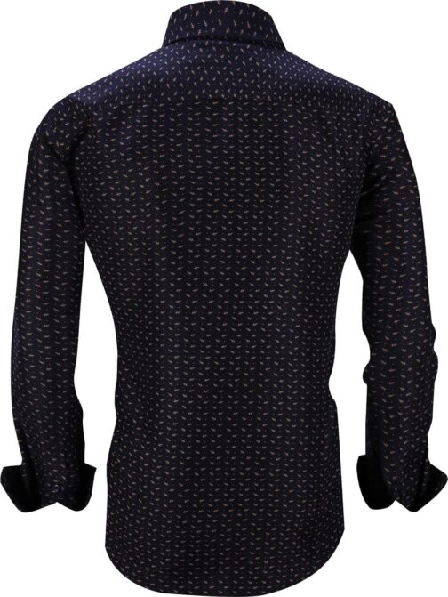 Alex Vando Mens Printed Dress Shirts Long Sleeve Regular Fit Button Down Shirt - Image 3