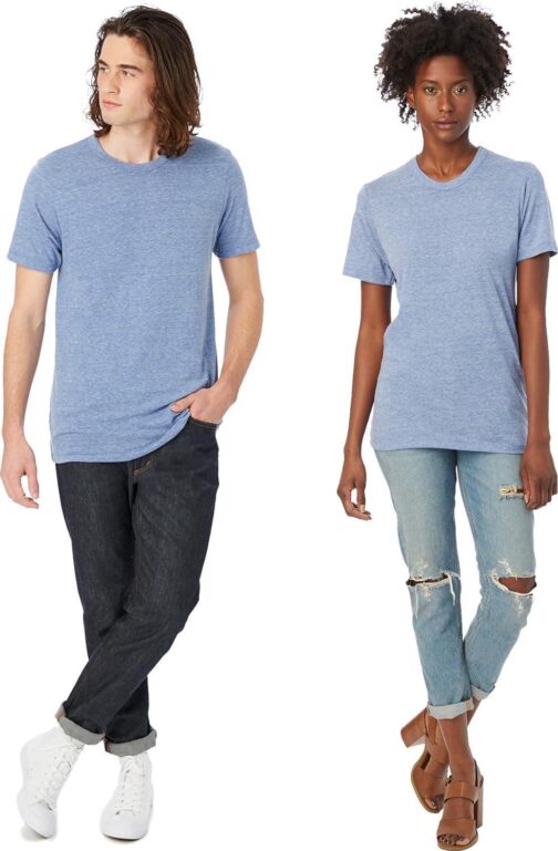 Alternative Men's Shirt, Super Soft Camo Triblend Eco Short Sleeve Crewneck
