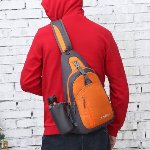 AmHoo Sling Backpack Chest Shoudler Crossbody Bag Water Resistant Hiking Daypack - Image 7