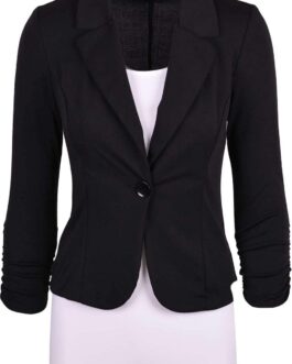 Auliné Collection Women’s Casual Work Solid Color Knit Blazer