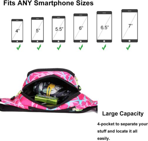 Ausion Fanny Pack Waist Bag for Men&Women Adjustable Belt Hip Bum Bag Fashion Water Resistant Hiking Waist Bag for Traveling Casual Running Hiking Cycling - Image 3