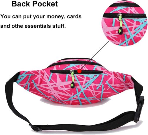 Ausion Fanny Pack Waist Bag for Men&Women Adjustable Belt Hip Bum Bag Fashion Water Resistant Hiking Waist Bag for Traveling Casual Running Hiking Cycling - Image 5