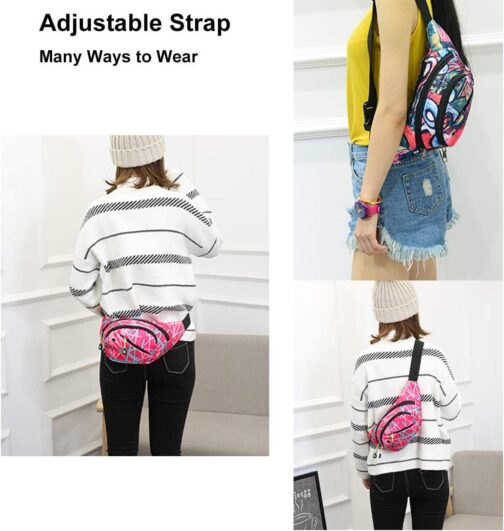 Ausion Fanny Pack Waist Bag for Men&Women Adjustable Belt Hip Bum Bag Fashion Water Resistant Hiking Waist Bag for Traveling Casual Running Hiking Cycling - Image 6