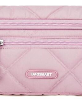 BAGSMART Belt Bag for Women Fanny Pack Fashion Waist Packs with Adjustable Strap for Hiking Running Shopping Traveling, Pink