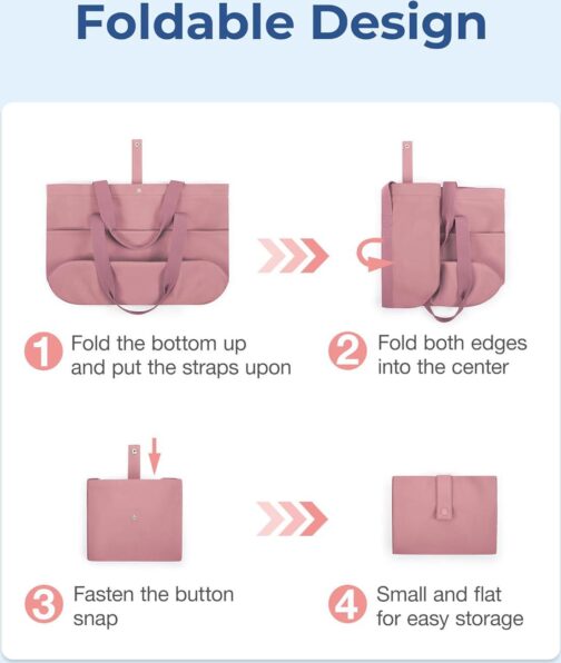 BAGSMART Tote Bag for Women, Foldable Tote Bag With Zipper Large Shoulder Bag Top Handle Handbag for Travel, Work - Image 3