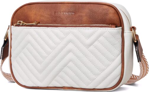 BOSTANTEN Quilted Crossbody Bags for Women Vegan Leather Purses Small Shoulder Handbags with Wide Strap - Image 7