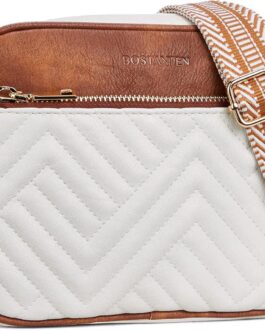 BOSTANTEN Quilted Crossbody Bags for Women Vegan Leather Purses Small Shoulder Handbags with Wide Strap