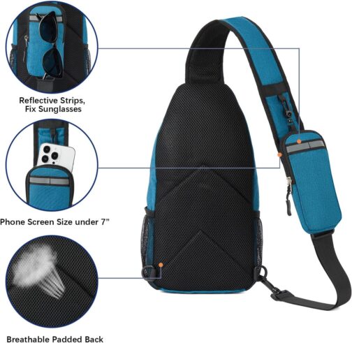 BOSTANTEN Sling Bag, Crossbody Backpack Shoulder Chest Bag for Men Women Travel Hiking Casual Daypack - Image 5