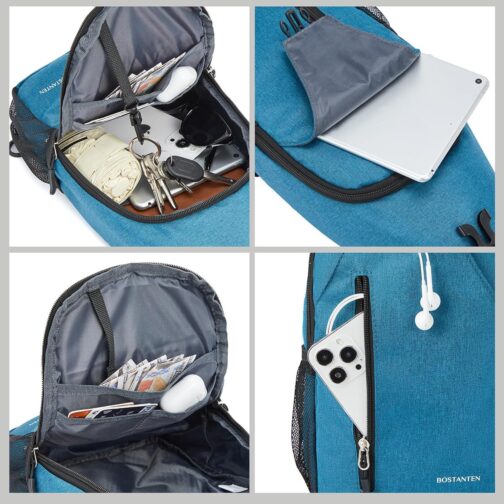 BOSTANTEN Sling Bag, Crossbody Backpack Shoulder Chest Bag for Men Women Travel Hiking Casual Daypack - Image 3