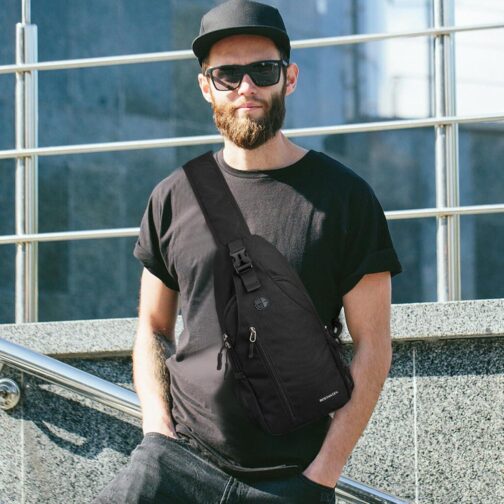 BOSTANTEN Sling Bag, Crossbody Backpack Shoulder Chest Bag for Men Women Travel Hiking Casual Daypack - Image 2