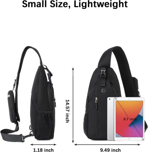 BOSTANTEN Sling Bag, Crossbody Backpack Shoulder Chest Bag for Men Women Travel Hiking Casual Daypack - Image 4