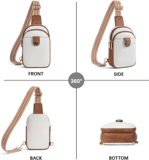 BOSTANTEN Small Sling Bag Crossbody Bags for Women Trendy Crossbody Purse Leather Chest Bag - Image 8