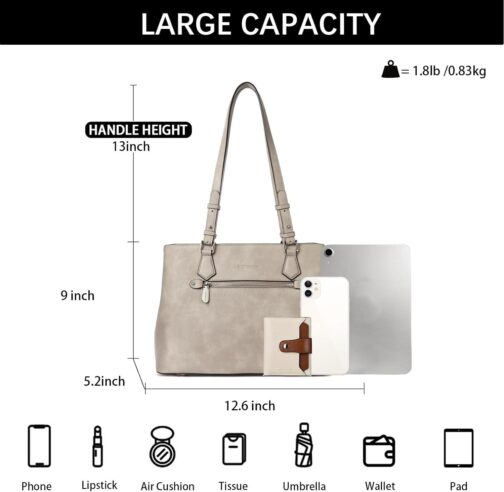 BOSTANTEN Women Handbag Leather Shoulder Bags Soft Designer Top Handle Purse - Image 3