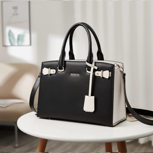 BOSTANTEN Women Leather Handbag Designer Satchel Purses Top Handle Shoulder Totes Crossbody Bag - Image 2