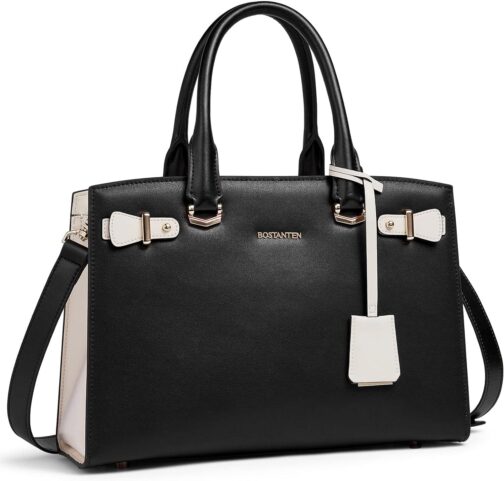 BOSTANTEN Women Leather Handbag Designer Satchel Purses Top Handle Shoulder Totes Crossbody Bag