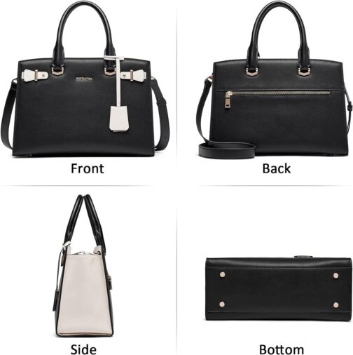 BOSTANTEN Women Leather Handbag Designer Satchel Purses Top Handle Shoulder Totes Crossbody Bag - Image 7