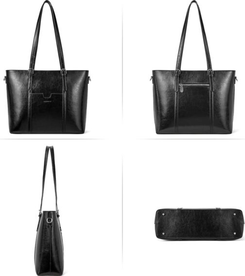 BOSTANTEN Womens Leather Laptop Tote Office Shoulder Handbag Vintage Briefcase 15.6 inch Computer Work Purse - Image 7