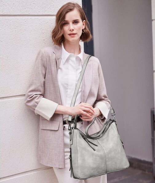 BROMEN Purses for Women Vegan Leather Hobo Bags Designer Handbags Large Shoulder Crossbody Bag with Adjustable Strap - Image 2