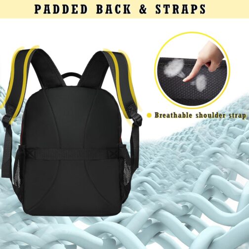 Backpack for Women and Men, 17'' Classical Nylon Bookbag with Multi-pockets Casual Daypack for College Work Travel - Image 4