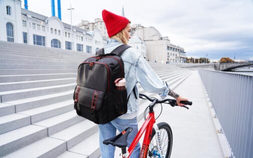 Backpack for Women and Men, 17'' Classical Nylon Bookbag with Multi-pockets Casual Daypack for College Work Travel - Image 8