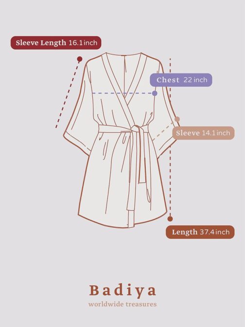 Badiya Kimono for Women Summer Collection Comfortable Long Kimono, Lightweight Ideal Swimsuit Cover Ups Matching Bag Fits S/M - Image 6