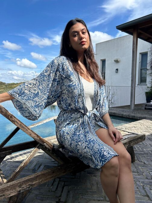 Badiya Kimono for Women Summer Collection Comfortable Long Kimono, Lightweight Ideal Swimsuit Cover Ups Matching Bag Fits S/M - Image 5