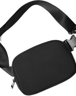 Belt Bag for Women Fanny Pack Crossbody Bags for Women Fashion Waist Packs with Adjustable Strap Gifts for Teenage Girls Women Men (Black)
