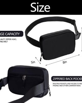 Belt bag Fanny pack crossbody bags for women Everywhere belt bag (black)