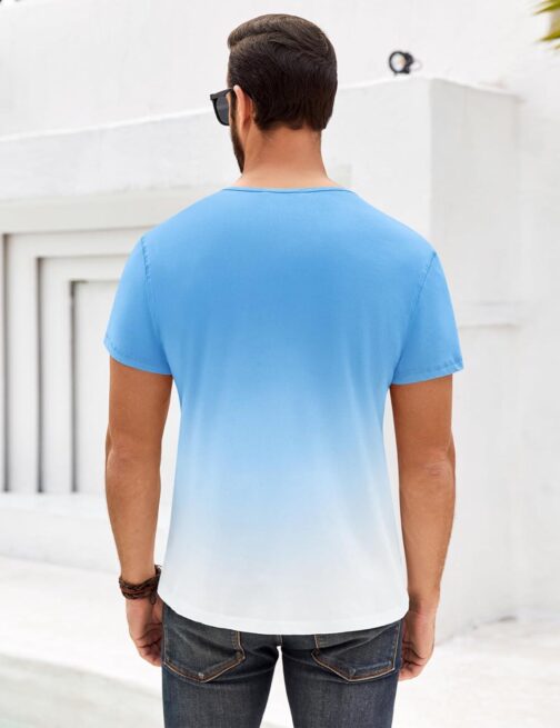 Beotyshow Mens T-Shirts Summer Henley Shirts Short Sleeve Shirt for Men Casual Basic Tee - Image 3
