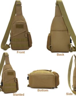 BraveHawk OUTDOORS Tactical Sling Crossbody Bag, 800D Military Nylon Oxford Utility EDC Chest Pack Shoulder Daypack Organizer