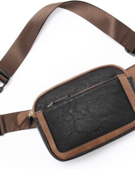 CLUCI Belt Bag for Women, Mini Everywhere Crossbody Waist Bag Adjustable Strap, Vegan Leather Women’s Fanny Pack