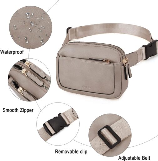 CLUCI Belt Bag for Women, Mini Everywhere Crossbody Waist Bag Adjustable Strap, Vegan Leather Women's Fanny Pack - Image 5