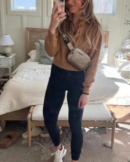 CLUCI Belt Bag for Women, Mini Everywhere Crossbody Waist Bag Adjustable Strap, Vegan Leather Women’s Fanny Pack