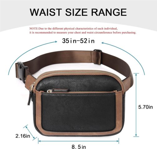 CLUCI Belt Bag for Women, Mini Everywhere Crossbody Waist Bag Adjustable Strap, Vegan Leather Women's Fanny Pack - Image 3
