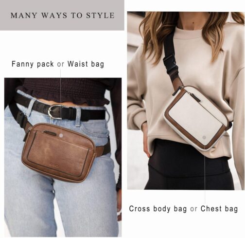 CLUCI Belt Bag for Women, Mini Everywhere Crossbody Waist Bag Adjustable Strap, Vegan Leather Women's Fanny Pack - Image 6