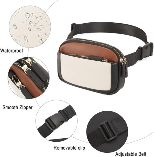 CLUCI Belt Bag for Women, Mini Everywhere Crossbody Waist Bag Adjustable Strap, Vegan Leather Women's Fanny Pack - Image 5