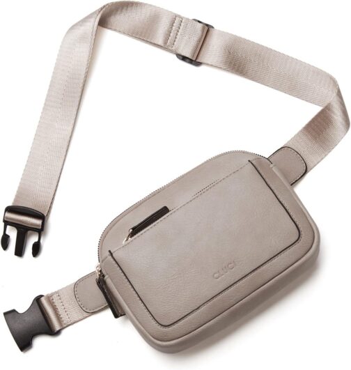 CLUCI Belt Bag for Women, Mini Everywhere Crossbody Waist Bag Adjustable Strap, Vegan Leather Women's Fanny Pack