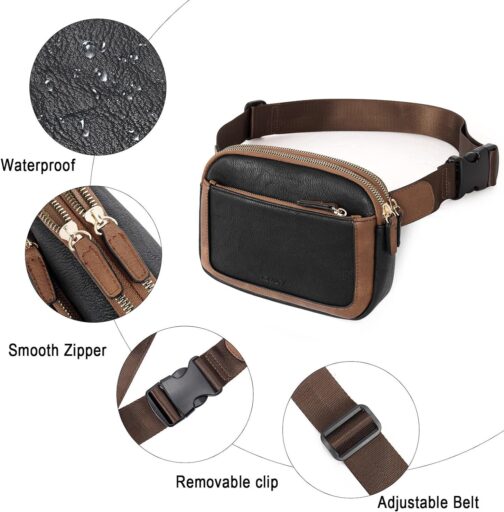 CLUCI Belt Bag for Women, Mini Everywhere Crossbody Waist Bag Adjustable Strap, Vegan Leather Women's Fanny Pack - Image 4