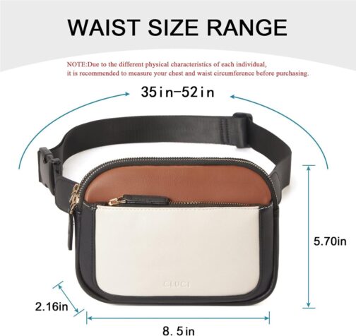 CLUCI Belt Bag for Women, Mini Everywhere Crossbody Waist Bag Adjustable Strap, Vegan Leather Women's Fanny Pack - Image 3